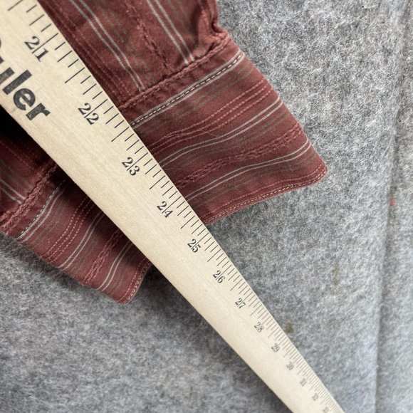 Indigo Palms Shirt Men Extra Large Adult Brown Casual Button Down Outdoors - Picture 10 of 13